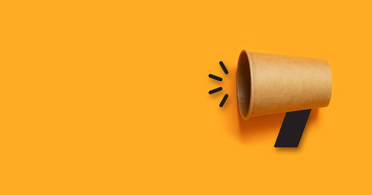 Paper cup megaphone
